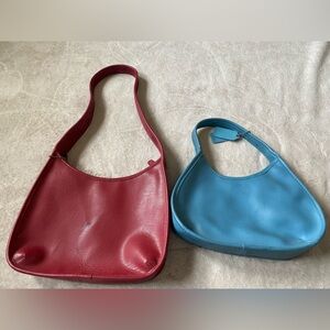 Stylish Red and Blue Women's Handbag Set